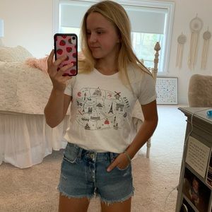 J. Crew Map or Paris T-shirt